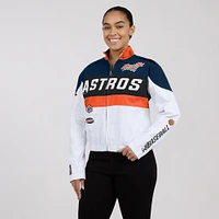 Women's WEAR by Erin Andrews  Orange/White Houston Astros Racing Full-Zip Jacket