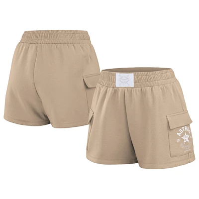 Women's WEAR by Erin Andrews Tan Houston Astros Shorts