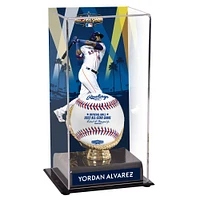 Vitrine de présentation des gants dorés du match des étoiles de la MLB 2022 des Astros de Houston de Yordan Alvarez avec image