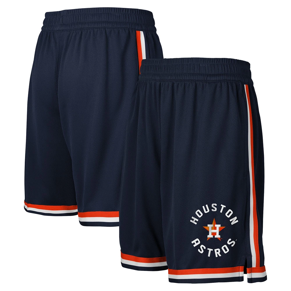 Short en maille bleu marine Houston Astros Hit Home Fanatics pour jeunes