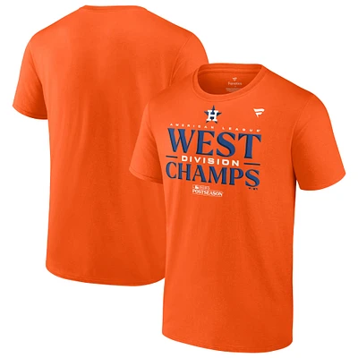 T-shirt orange pour jeunes fanatiques des Houston Astros 2023 AL West Division Champions Locker Room