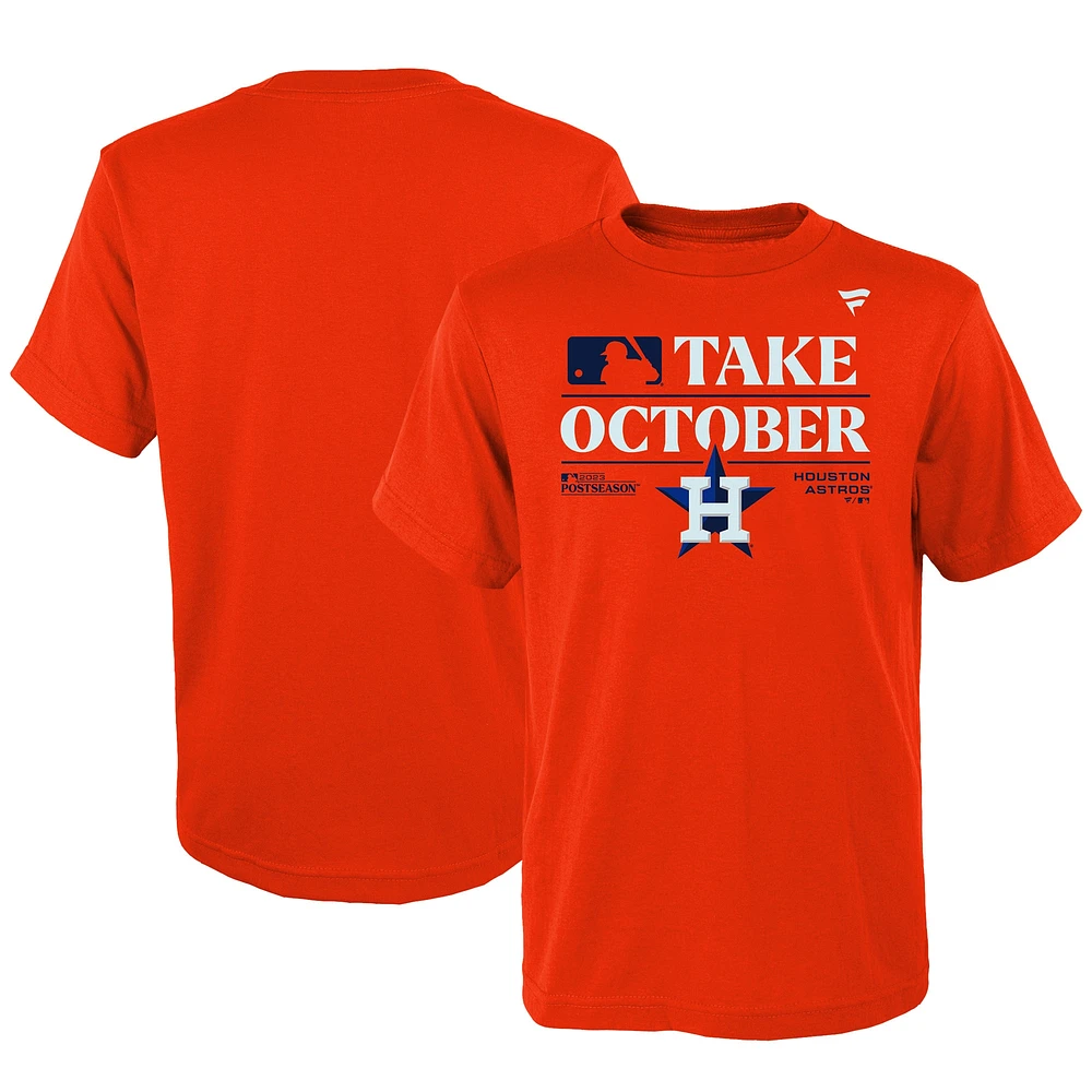 T-shirt orange des vestiaires séries éliminatoires 2023 Houston Astros de Youth Fanatics