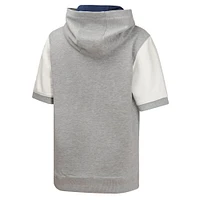 Youth  Heather Gray Houston Astros Line Up Short Sleeve Pullover Hoodie