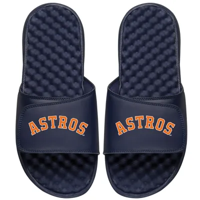 Houston Astros ISlide Youth Wordmark Slide Sandals - Navy