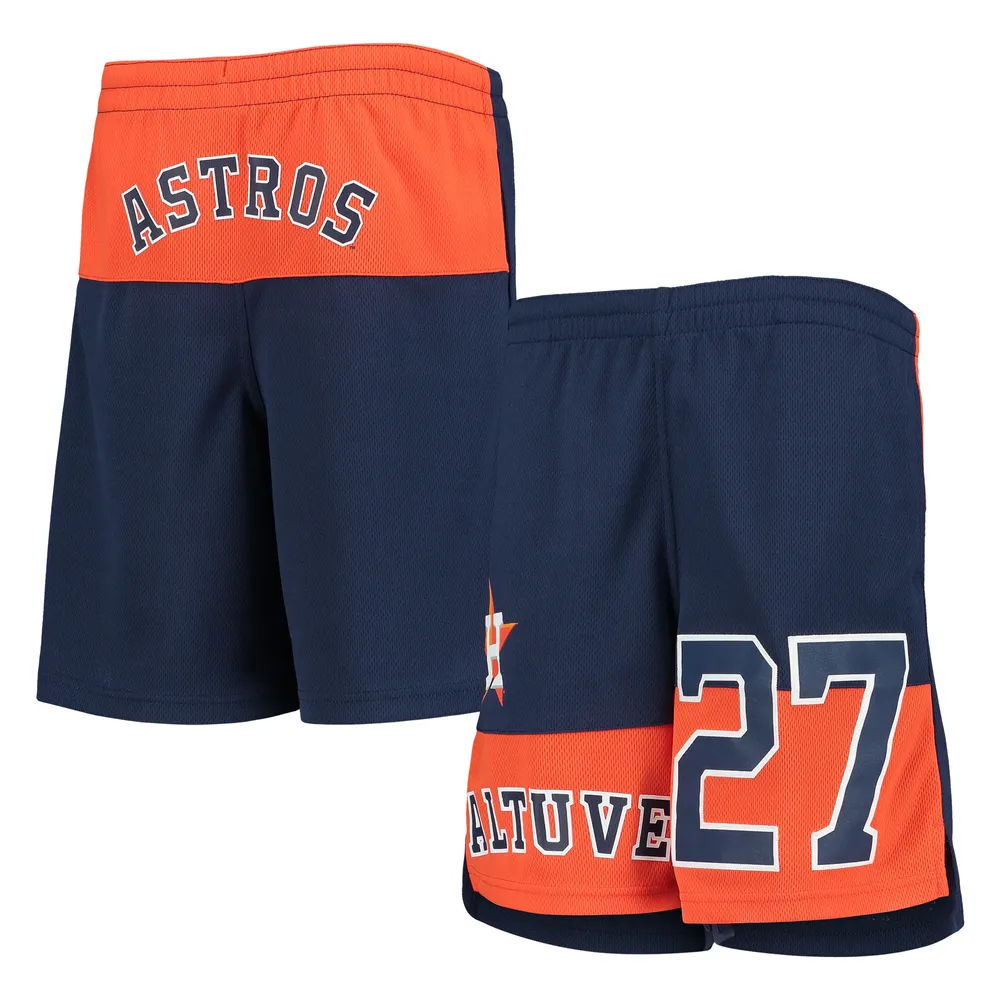 Short avec nom et numéro Jose Altuve Navy Houston Astros Pandemonium pour jeunes