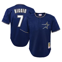 Youth Mitchell & Ness Craig Biggio Navy Houston Astros Cooperstown Collection Mesh Batting Practice Jersey