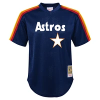 Maillot d'entraînement de frappeur en maille pour jeunes Mitchell & Ness Nolan Ryan Navy Houston Astros Cooperstown Collection