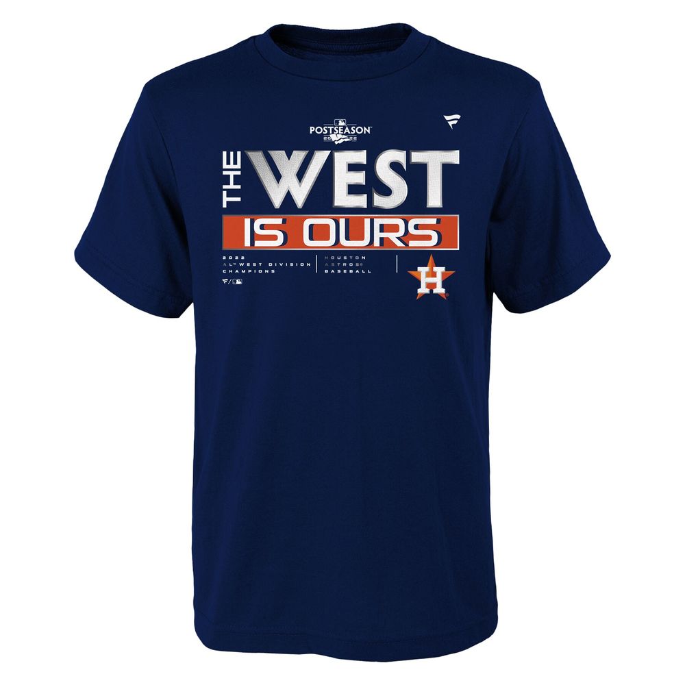 Youth Navy Houston Astros 2022 AL West Division Champions Locker Room T-Shirt