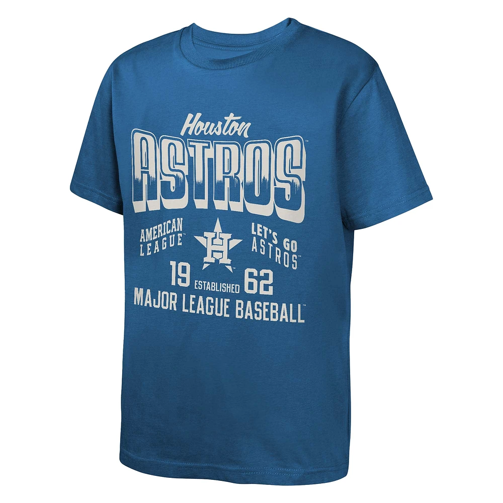 T-shirt bleu marine pour jeunes Houston Astros Headliner