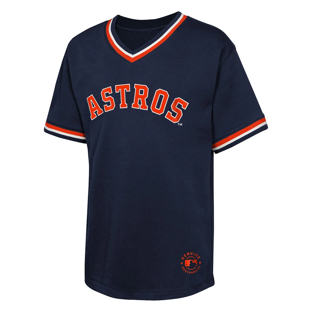 Youth Navy Houston Astros Relief Pitcher V-Neck T-Shirt