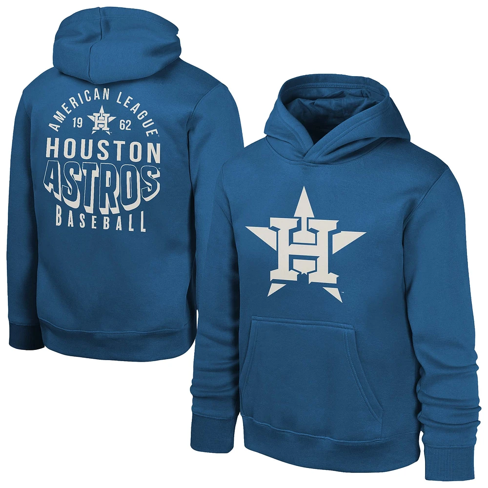 Sweat à capuche délavé bleu marine pour jeunes Houston Astros Team Banner