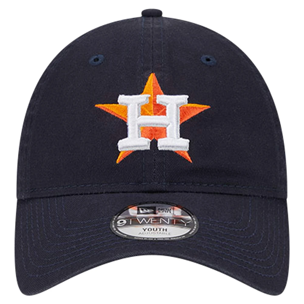 Youth New Era Navy Houston Astros Team Color 9TWENTY Adjustable Hat