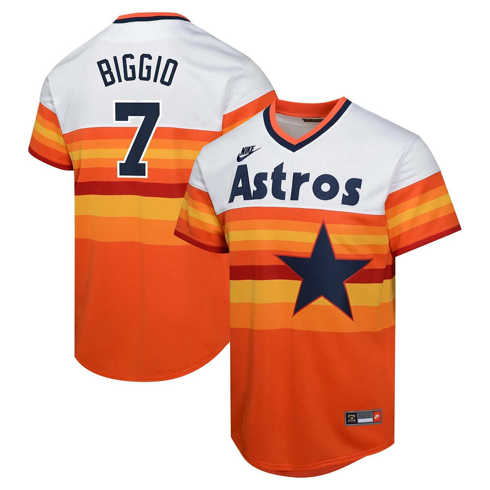 maillot de joueur Nike Craig Biggio pour jeunes, blanc, Astros Houston, collection Cooperstown, limité