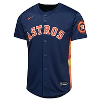 Maillot de joueur alternatif limité Nike Jose Altuve pour jeunes Astros Houston, bleu marine