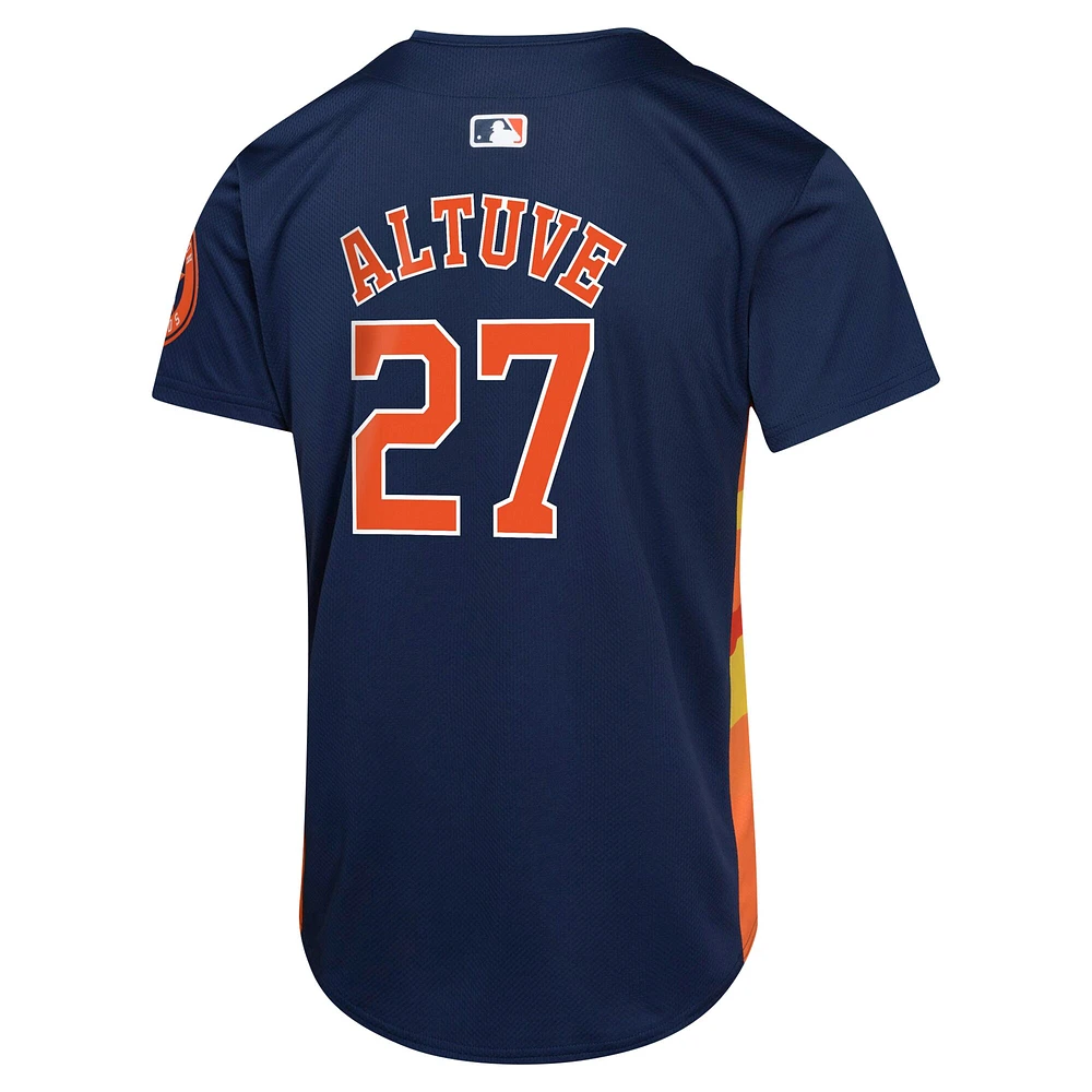 Maillot de joueur alternatif limité Nike Jose Altuve pour jeunes Astros Houston, bleu marine