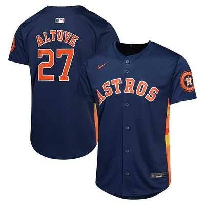Maillot de joueur alternatif limité Nike Jose Altuve pour jeunes Astros Houston, bleu marine