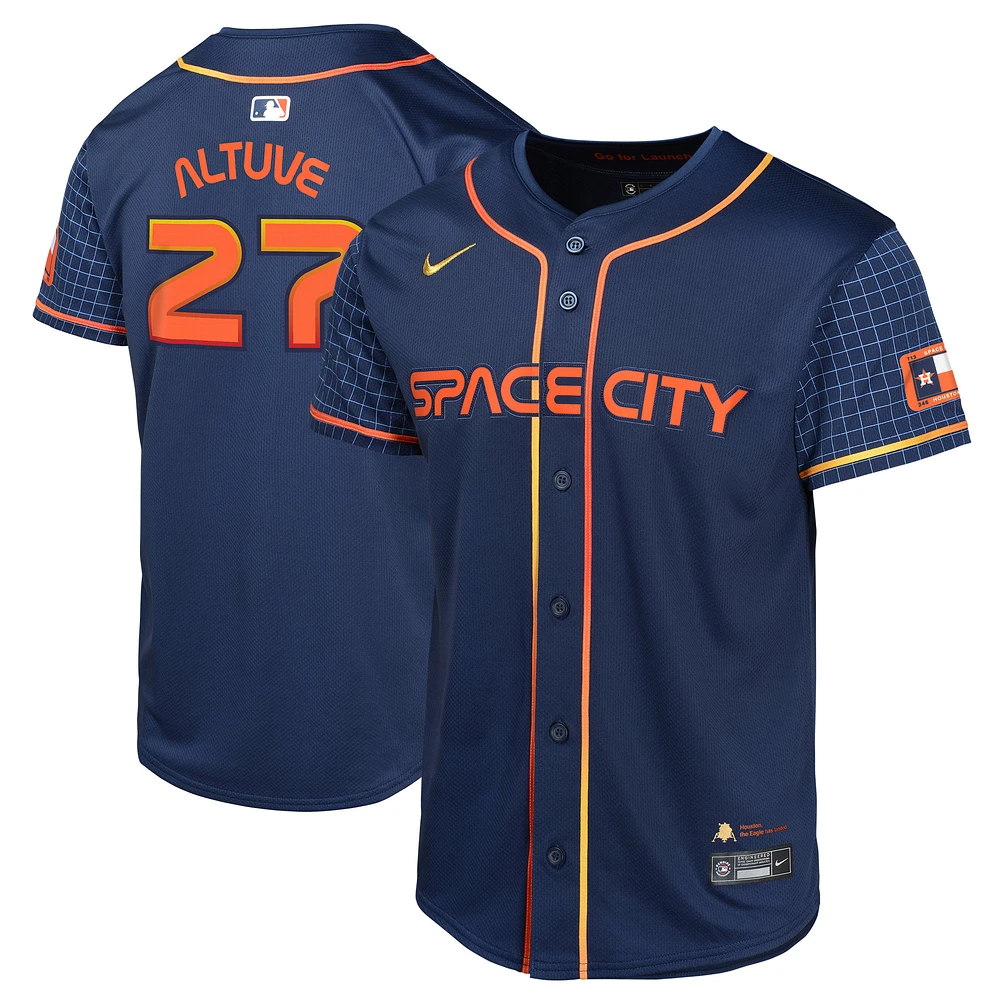 Maillot de joueur Nike Jose Altuve Houston Astros City Connect Limited pour jeunes, bleu marine