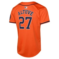 Maillot de joueur alternatif limité Nike Jose Altuve orange Houston Astros pour jeune