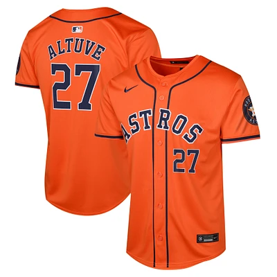 Maillot de joueur alternatif limité Nike Jose Altuve orange Houston Astros pour jeune