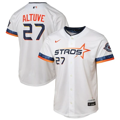 Maillot Nike Jose Altuve blanc pour jeune joueur des Astros de Houston 2025 City Connect Limited