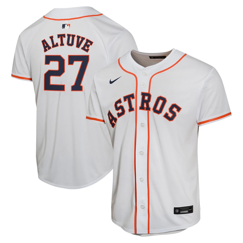 Maillot Nike Jose Altuve pour jeunes Astros de Houston, blanc, joueur match à domicile