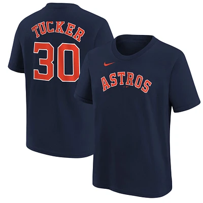 T-shirt avec nom et numéro Nike Kyle Tucker pour jeunes Astros de Houston, bleu marine