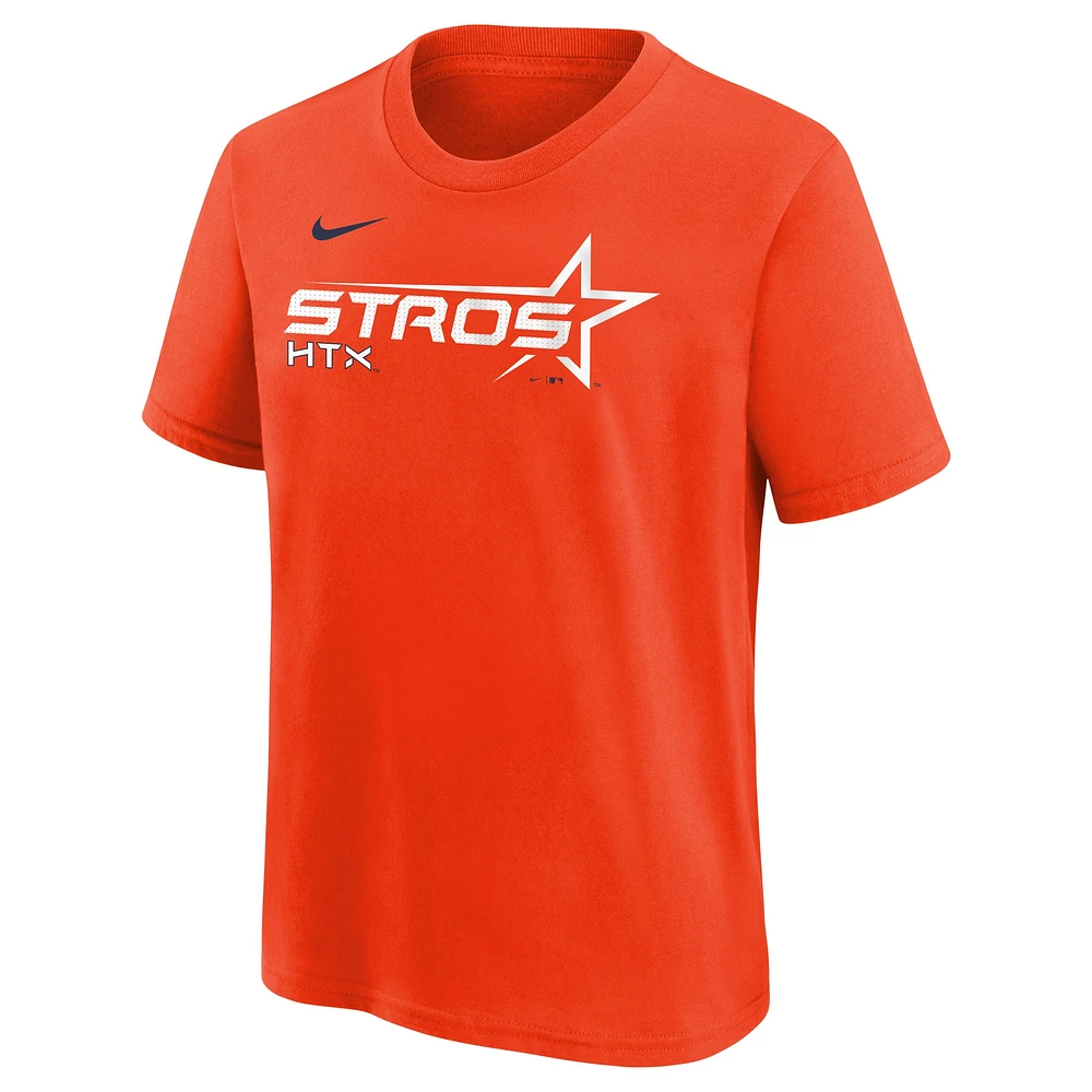 Youth Nike  Orange Houston Astros 2025 City Connect Wordmark T-Shirt