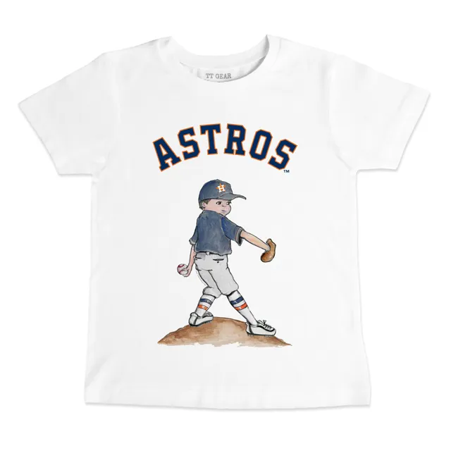 Women's Tiny Turnip White Houston Astros Baseball Tear T-Shirt Size: Large