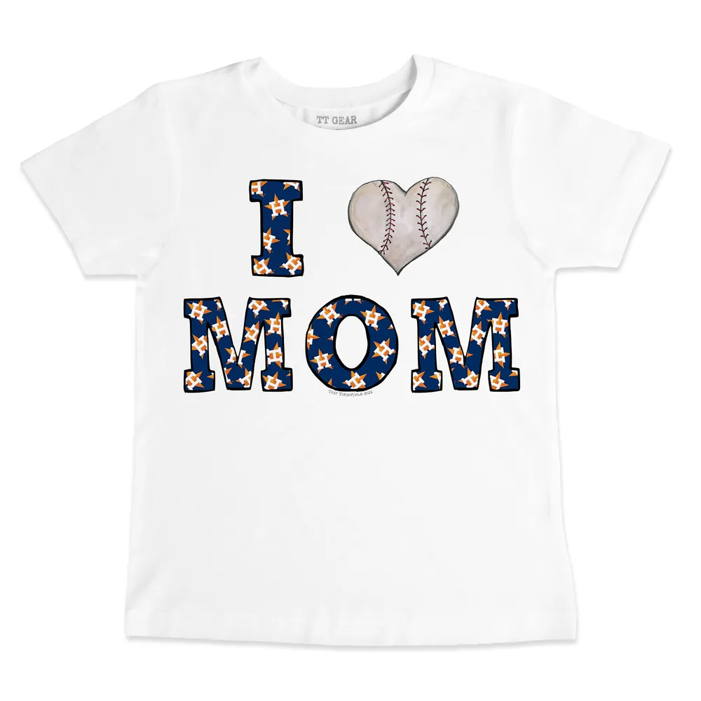 Lids Houston Astros Tiny Turnip Youth Heart Mom T-Shirt - White