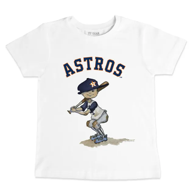 Infant Houston Astros Tiny Turnip White/Navy Prism Arrows Raglan 3