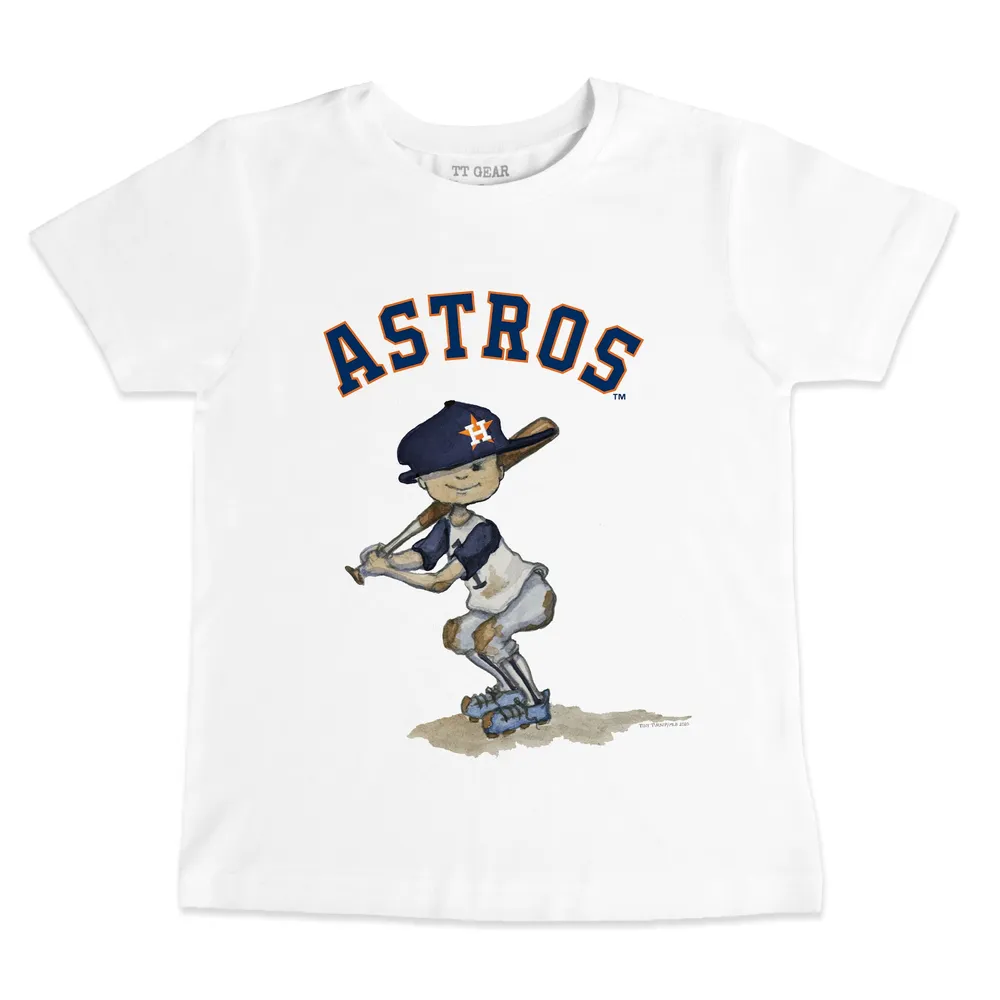 Infant Tiny Turnip White Houston Astros Teddy Boy T-Shirt