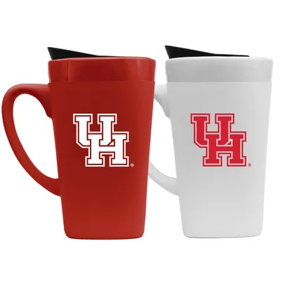 Houston Cougars 16oz. Soft Touch Ceramic Mug with Lid Two-Piece Set