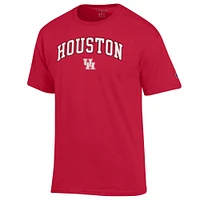 Men's Champion  Red Houston Cougars Arch Over Logo T-Shirt
