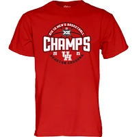 Men's Blue 84 Red Houston Cougars 2025 Big 12 Basketball Conference Tournament Champions Locker Room T-Shirt