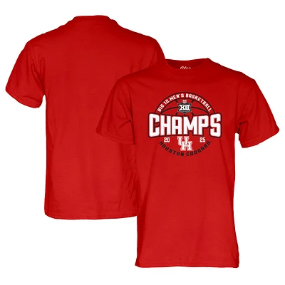 Men's Blue 84 Red Houston Cougars 2025 Big 12 Basketball Conference Tournament Champions Locker Room T-Shirt
