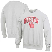 Men's Champion Gray Houston Cougars Arch Over Logo Reverse Weave Pullover Sweatshirt