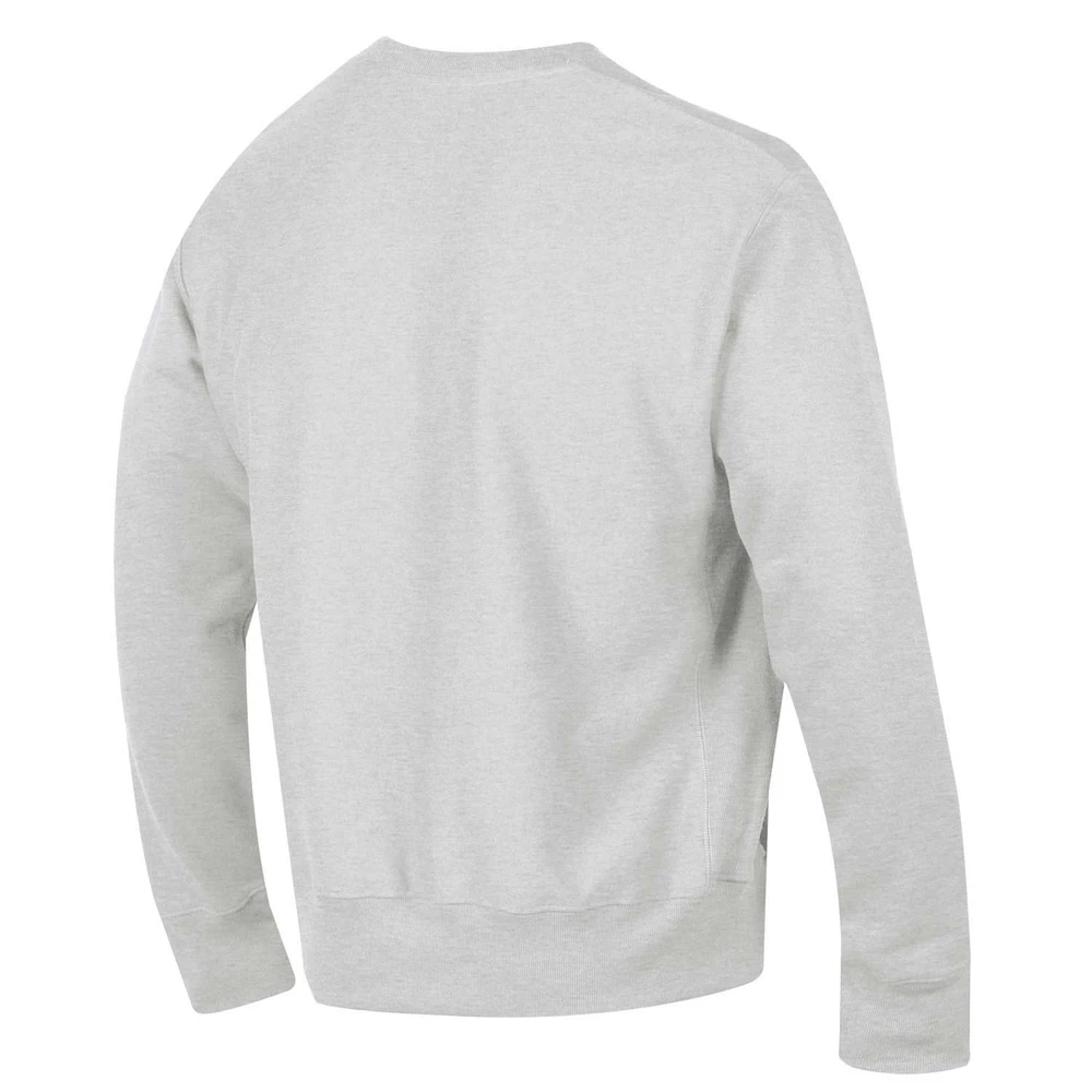 Men's Champion Gray Houston Cougars Arch Over Logo Reverse Weave Pullover Sweatshirt