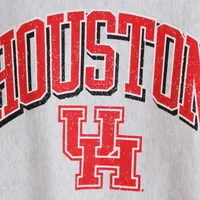 Men's Champion Gray Houston Cougars Arch Over Logo Reverse Weave Pullover Sweatshirt
