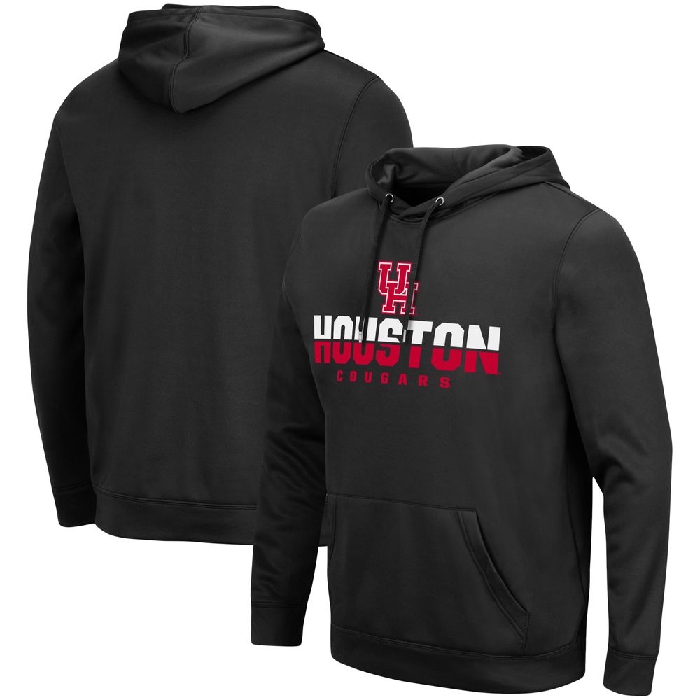 Men's Colosseum Black Houston Cougars Lantern Pullover Hoodie