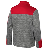 Veste zippée intégrale pour homme Colosseum gris/rouge Houston Cougars Guard