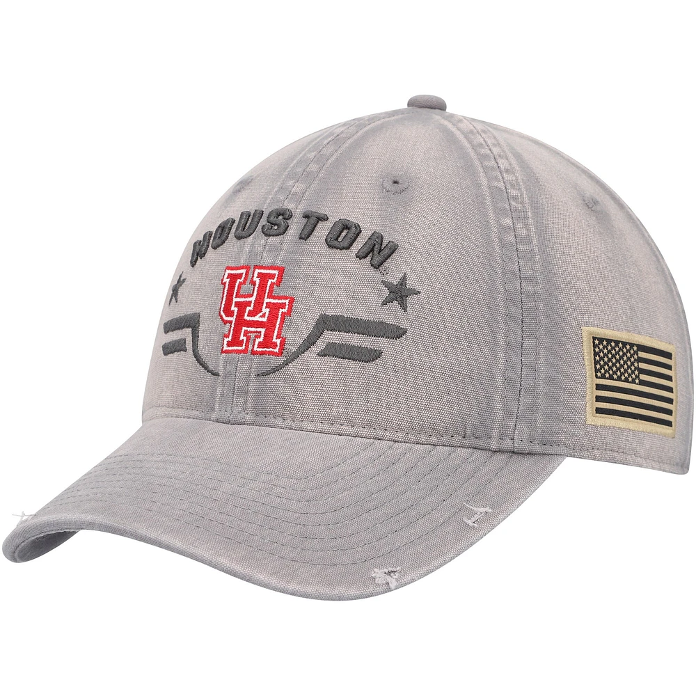 Chapeau réglable Colosseum Grey Houston Cougars Operation Hat Trick pour hommes