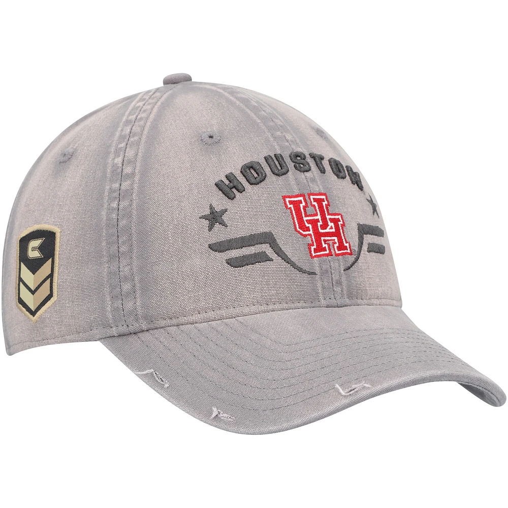 Chapeau réglable Colosseum Grey Houston Cougars Operation Hat Trick pour hommes