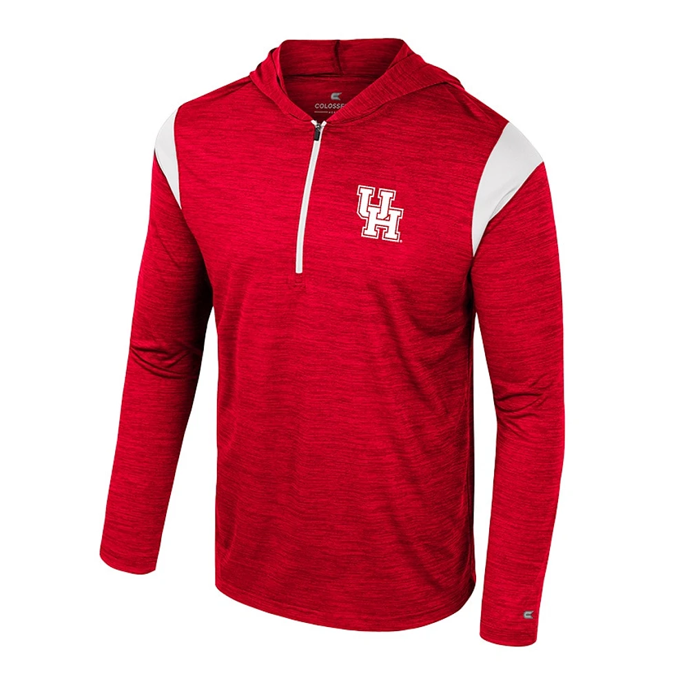 Men's Colosseum Red Houston Cougars Dozer Half-Zip Windshirt