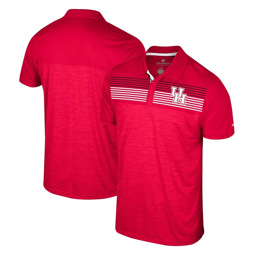 Men's Colosseum Red Houston Cougars Langmore Polo