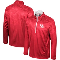 Colosseum Red Houston Cougars The Machine Veste à demi-fermeture éclair pour homme