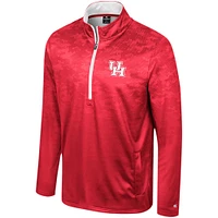 Men's Colosseum  Red Houston Cougars The Machine Half-Zip Jacket