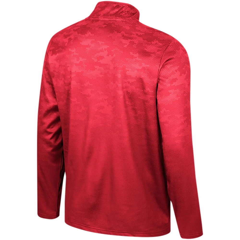 Colosseum Red Houston Cougars The Machine Veste à demi-fermeture éclair pour homme