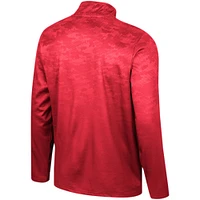 Men's Colosseum  Red Houston Cougars The Machine Half-Zip Jacket