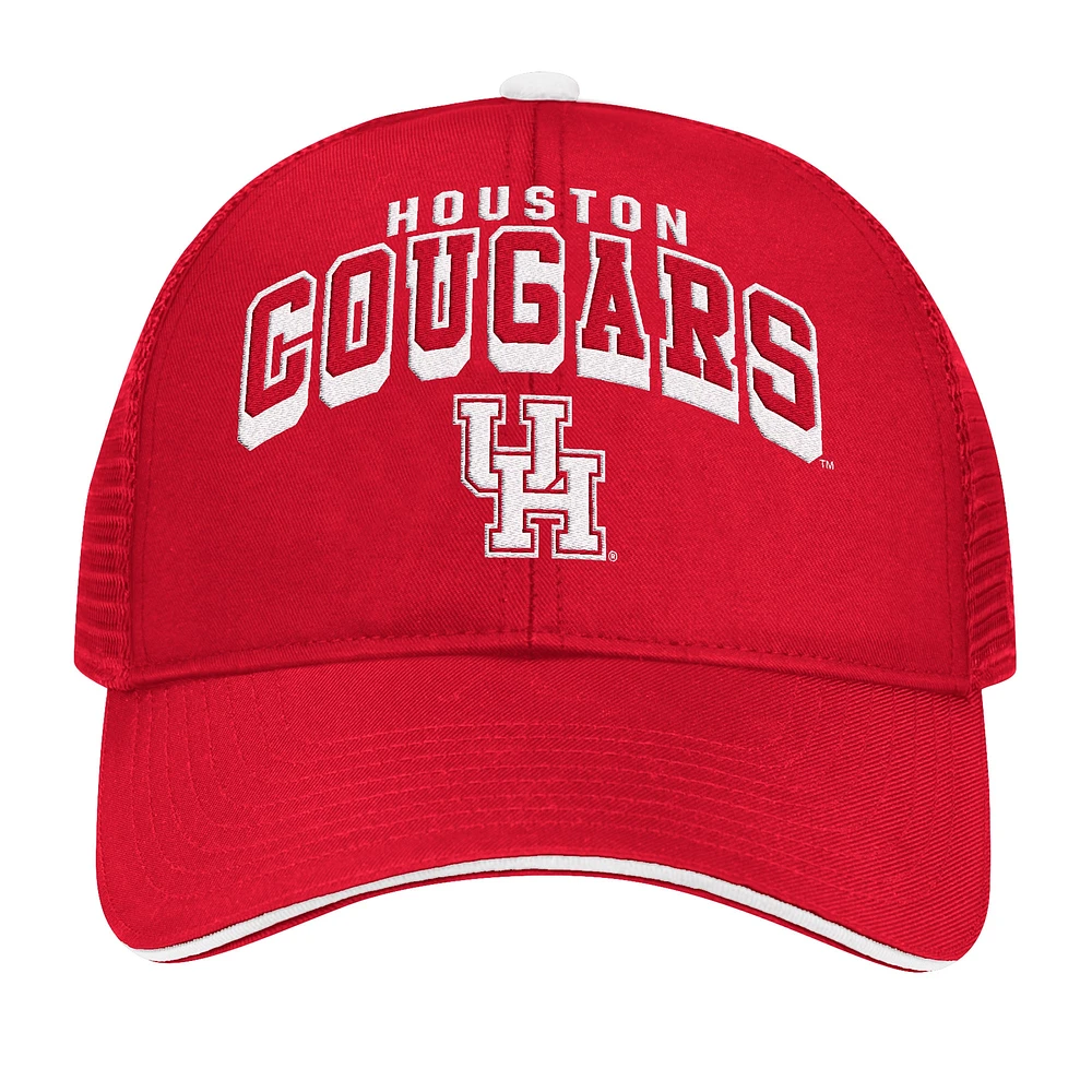 Men's Colosseum Red Houston Cougars Wyatt Primary Team Trucker Adjustable Hat