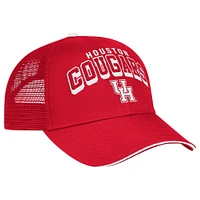 Casquette réglable Colosseum Red Houston Cougars Wyatt Primary Team Trucker pour hommes